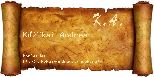 Kókai Andrea névjegykártya